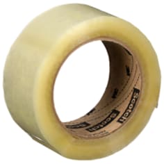 A roll of Scotch® High Tack Box Sealing Tape 371+, Clear, 48 mm x 100 m