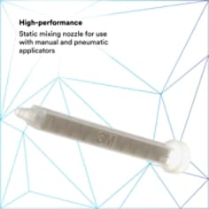 High-performance Static mixing nozzle for use with manual and pneumatic applicators