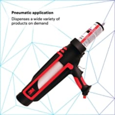 Pneumatic application Dispenses a wide variety of products on demand