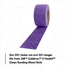 3M™ Cubitron™ II Hookit™ Clean Sanding Sheet Roll 34449, 320+ Grade, 70 mm x 12 m