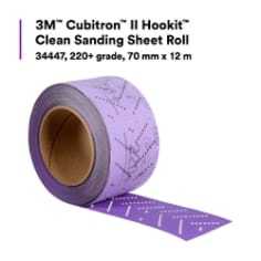 3M™ Cubitron™ II Hookit™ Clean Sanding Sheet Roll, 34447, 220+ grade, 70 mm x 12 m
