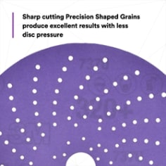 Sharp cutting Precision Shaped Grains produce excellent results with less disc pressure