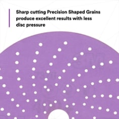 Sharp cutting Precision Shaped Grains produce excellent results with less disc pressure