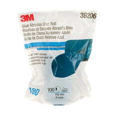 A roll of 3M™ Stikit™ Blue Abrasive Disc Roll, 36206, 180 grade