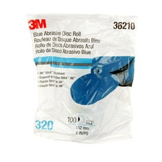 A roll of 3M™ Stikit™ Blue Abrasive Disc Roll 36210, 6 in, 320 Grade