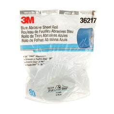 A roll of 3M™ Stikit™ Blue Abrasive Sheet Roll, 36217, 80