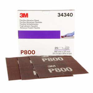 3M™ Hookit Flexible Abrasive Hand Sheet 270J, 34340, P800, 5.5 in x 6.8 in, 25 sheets per carton, 5 cartons per case image 3M™ Hookit Flexible Abrasive Hand Sheet 270J, 34340, P800, 5.5 in x 6.8 in, 25 sheets per carton, 5 cartons per caseimage