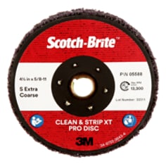 Disque « Clean and Strip » XT Pro Scotch-Brite™, TN, grain S EXTRA GROSSIER, changement rapide