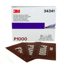 3M™ Flexible Abrasive Hookit™ Sheet, 34341, P1000