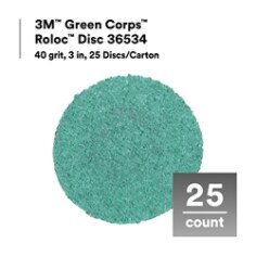 Aazon.co: 3 Green Corps Roloc Disc 36527, 80 Grit, 2 In, Pack Of 25