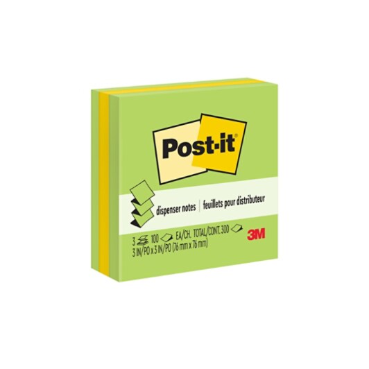 Post-it (R) Pop-up Notes, 3301-3AU-FF, 3 X 3 IN (76mm X 76MM)