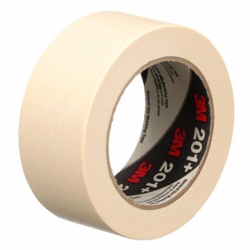 A roll of 3M™ General Use Masking Tape, 201+, tan, 1.89 in x 60 yd (48 mm x 55 m)