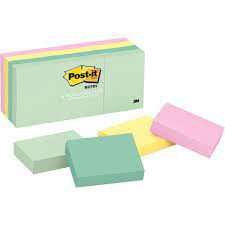 Post-it® Notes 653-9ASST, 51 mm x 38 mm, 100 Sheets, Bundle Pack, 48/Case-KR
