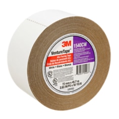3M™ Venture Tape™ ASJ Facing Tape 1540CW, White, 72 mm x 45.7 m, 16
 rolls per case