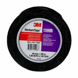 3M™ Venture Tape UL181B-FX Polypropylene Duct Tape 1599B, Black, 48 mm x 109.7 m, 3 mil, 24 Rolls/Case image 3M™ Venture Tape UL181B-FX Polypropylene Duct Tape 1599B, Black, 48 mm x 109.7 m, 3 mil, 24 Rolls/Caseimage