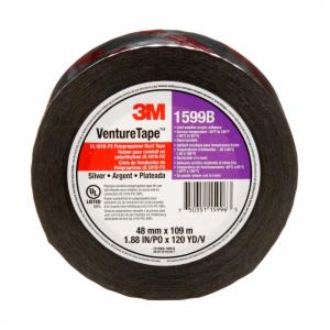 3M™ Venture Tape UL181B-FX Polypropylene Duct Tape 1599B, Silver, 48 mm x 109.7 m, 3 mil, 24 Rolls/Caseimage
