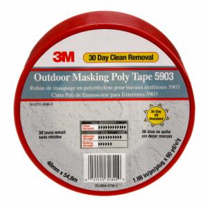 3M™ Outdoor Masking Poly Tape 5903, Red, 48 mm x 54.8 m, 7.5 mil, 24 Roll/Case, Individually Wrapped Conveniently Packaged image 3M™ Outdoor Masking Poly Tape 5903, Red, 48 mm x 54.8 m, 7.5 mil, 24 Roll/Case, Individually Wrapped Conveniently Packagedimage