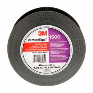 3M™ Venture Tape Cloth Duct Tape 1500, Black, 48 mm x 55 m (1.88 in x 60.1 yd), 24/Caseimage
