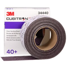 3M™ Cubitron™ II Hookit™ Clean Sanding Sheet Roll, 737U, 34440, 40+, 70 mm x 8 m (2.76 in x 26.25 ft), 1 roll per box