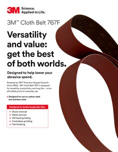 3M™ Cloth Belt 767F Sell sheet ENG