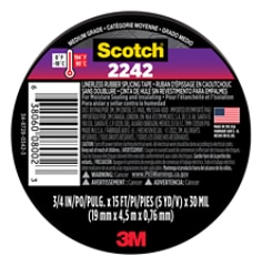 Scotch® 2242 Electrical Splicing Tape, 6165-BA-10, 3/4 in x 15 ft x 0.030 in