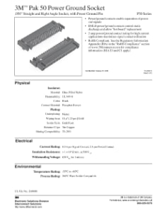 3M™ .050 in. PwrGrd. Skt.,.050"Strt.& RA,w/Pwr.Grd.Pin,TS2052