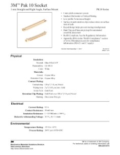 3M(TM) 1 mm Surface Mount Skt.,1 mm Straight & Rt.Angle,TS1077