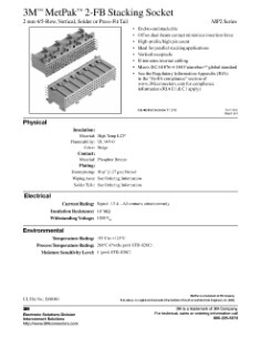 3M(TM) MetPak(TM) 2-FB Stacking Skt.,2 mm 5 Row,Vertical,TS1118