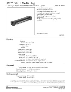 3M(TM) 1 mm Media Plug,1 mm Straight & RA,Pwr.Grd.,TS1151
