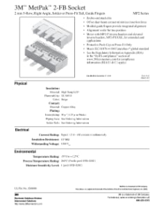 3M(TM) MetPak(TM) 2-FB Skt., 2 mm, 5 Row, Right Angle, TS1117