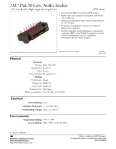 3M(TM) .050 in. Lo Prof Skt., .050" Right Angle Stacking,TS1146