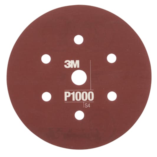 3M™ Hookit™ Flexible Abrasive Disc 270J, 34407, 6 in, Dust Free, P1000, 25 disc per carton, 5 cartons per case