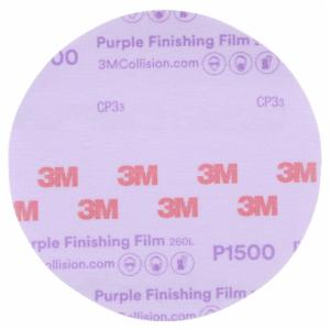 3M™ Hookit Purple Finishing Film Abrasive Disc 260L, 35407, 6 in, Dust Free, P1500, 50 discs per carton, 4 cartons per caseimage