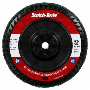 Scotch-Brite Clean and Strip XT Pro Extra Cut Disc, XC-DC, A/O Extra Coarse, Green, 7 in x 5/8 in-11, Type 27, 5 ea/Case image Scotch-Brite Clean and Strip XT Pro Extra Cut Disc, XC-DC, A/O Extra Coarse, Green, 7 in x 5/8 in-11, Type 27, 5 ea/Caseimage