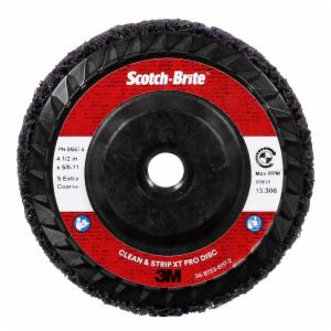 Scotch-Brite Clean and Strip XT Pro Disc, XO-DC, SiC Extra Coarse, Purple, 4-1/2 in x 5/8″-11, Type 27, 10 ea/Case, Single Packimage