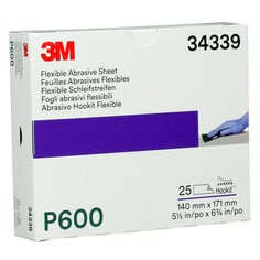 "3M™ Hookit™ Flexible Abrasive Sheet, 34339, P600, 5.5 in x 6.8 in