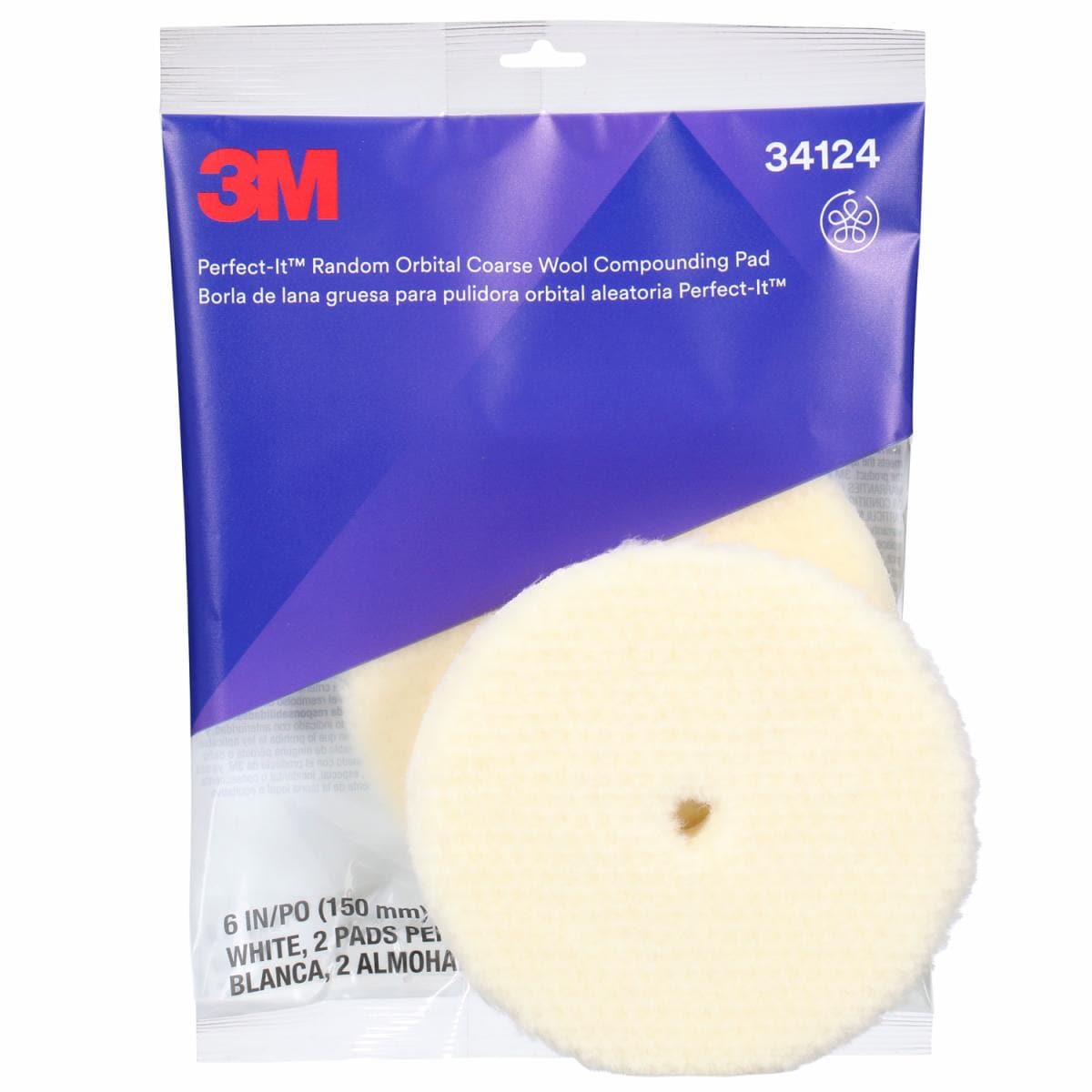 ™ Perfect-It Random Orbital Wool Compounding Pad 34124
