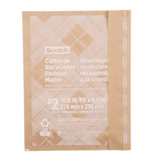 Scotch Curbside Recyclable Padded Mailers, 50 Pack, 10.5 X 9 In - View #10