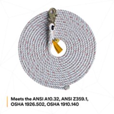 3M™ DBI-SALA® Rope Lifeline with Snap Hook 1202742