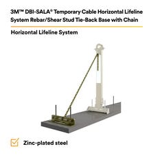 3M™ DBI-SALA® SecuraSpan™ Rebar/Shear Stud HLL Tie-Back Base with Chain 7400214