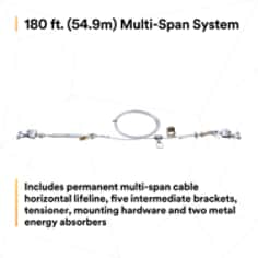3M™ DBI-SALA® Sayfline™ Permanent Multi-Span Horizontal Lifeline System 7603180