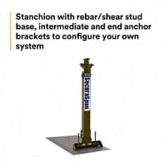3M™ DBI-SALA® SecuraSpan™ Rebar/Shear Stud HLL Stanchion with Base 7400215