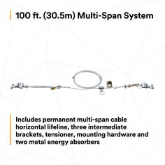 3M™ DBI-SALA® Sayfline™ Permanent Multi-Span Horizontal Lifeline System 7603100