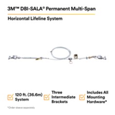 3M™ DBI-SALA® Sayfline™ Permanent Multi-Span Horizontal Lifeline System 7603120