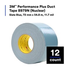 3M™ Performance Plus Duct Tape 8979N (Nuclear), Slate Blue, 72 mm x 54.8 m, 12.1 mil, 12 per case