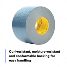Curl-resistant, moisture-resistant and conformable backing for easy handling