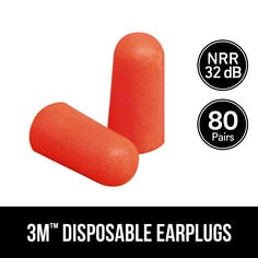 3M Disposable Earplugs 80 pairs