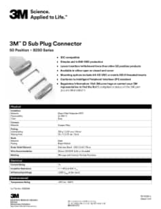 3M(TM) D Sub Plug, 50 Position, 8250 Series, TS0035