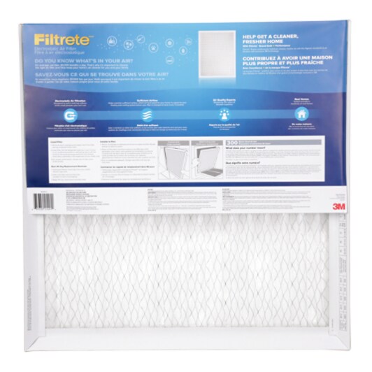A 2-pack Filtrete™ Clean Living Basic Dust Filter 9853DC-2, MPR 300, 20 in x 20 in x 1 in