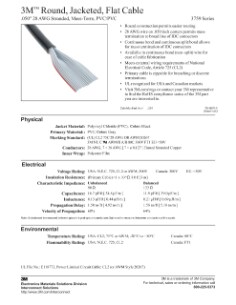 3M(TM) Round Jacketed Flat Cable, .050", 3759 Series
